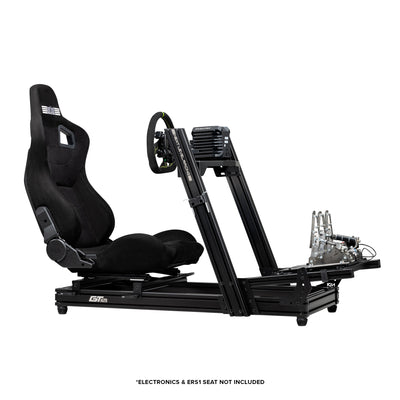 Next Level Racing GT Elite Lite Wheel Plate Edition - preview met Fanatec direct drive wheelbase en stuur, loadcell pedalen en ERS1 stoel