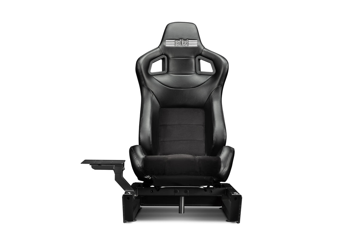 Next Level Racing GT Seat Add-on - vooraanzicht met shifter en handrem plaat