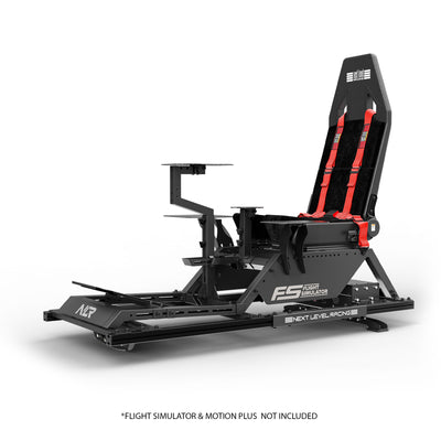 Next Level Racing Motion Adaptor Frame - preview gemonteerd op een flight simulator cockpit