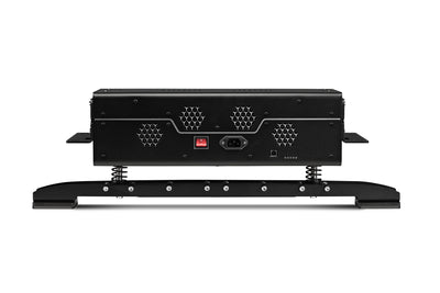 Next Level Racing Motion Plus Platform - achteraanzicht met aan-/uitschakelaar, voedingspoort en USB poort