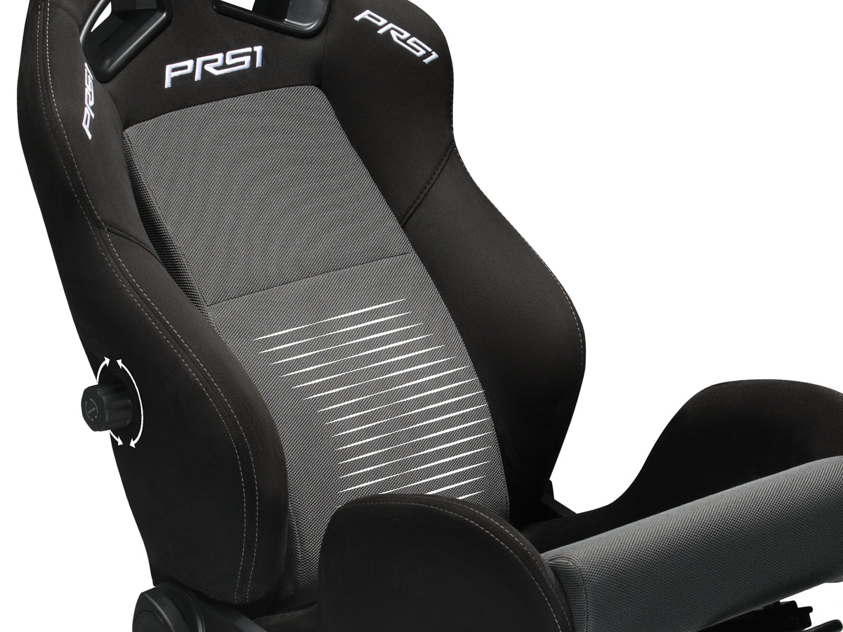 Next Level Racing PRS1 Sim Racing Seat - illustratie verstelbare lendensteun met draaiknop