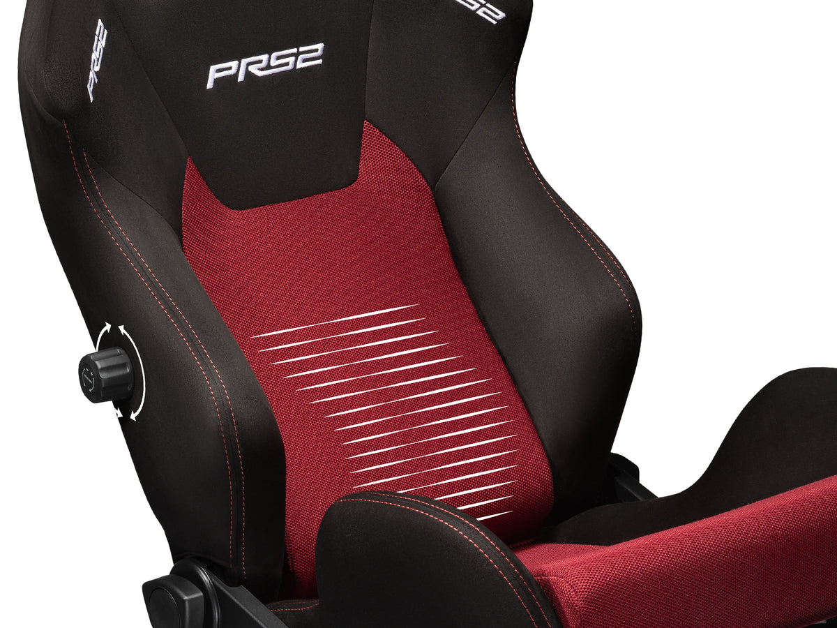Next Level Racing PRS2 Sim Racing Seat - illustratie van verstelbare lendensteun met draaiknop
