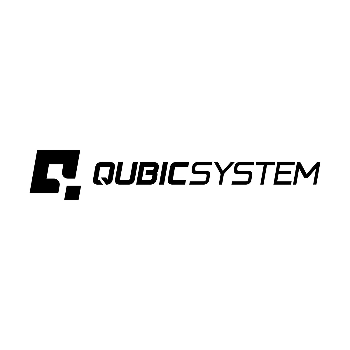 Qubic System logo zwart met een witte achtergrond