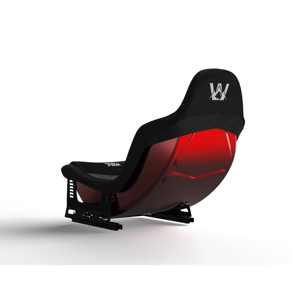 Wolf G-RAY Formula Seat - rood achteraanzicht met seat brackets en seat slider