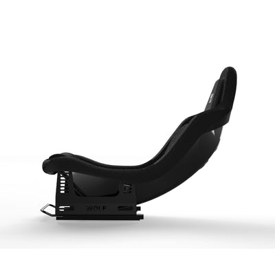 Wolf G-RAY Formula Seat - zwart zijaanzicht met seat brackets en seat slider