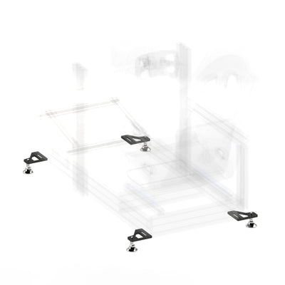 Wolf Racing Adjustable Feet - set van 4 stelvoetjes met de bijbehorende beugels preview op Wolf Racing sim rig