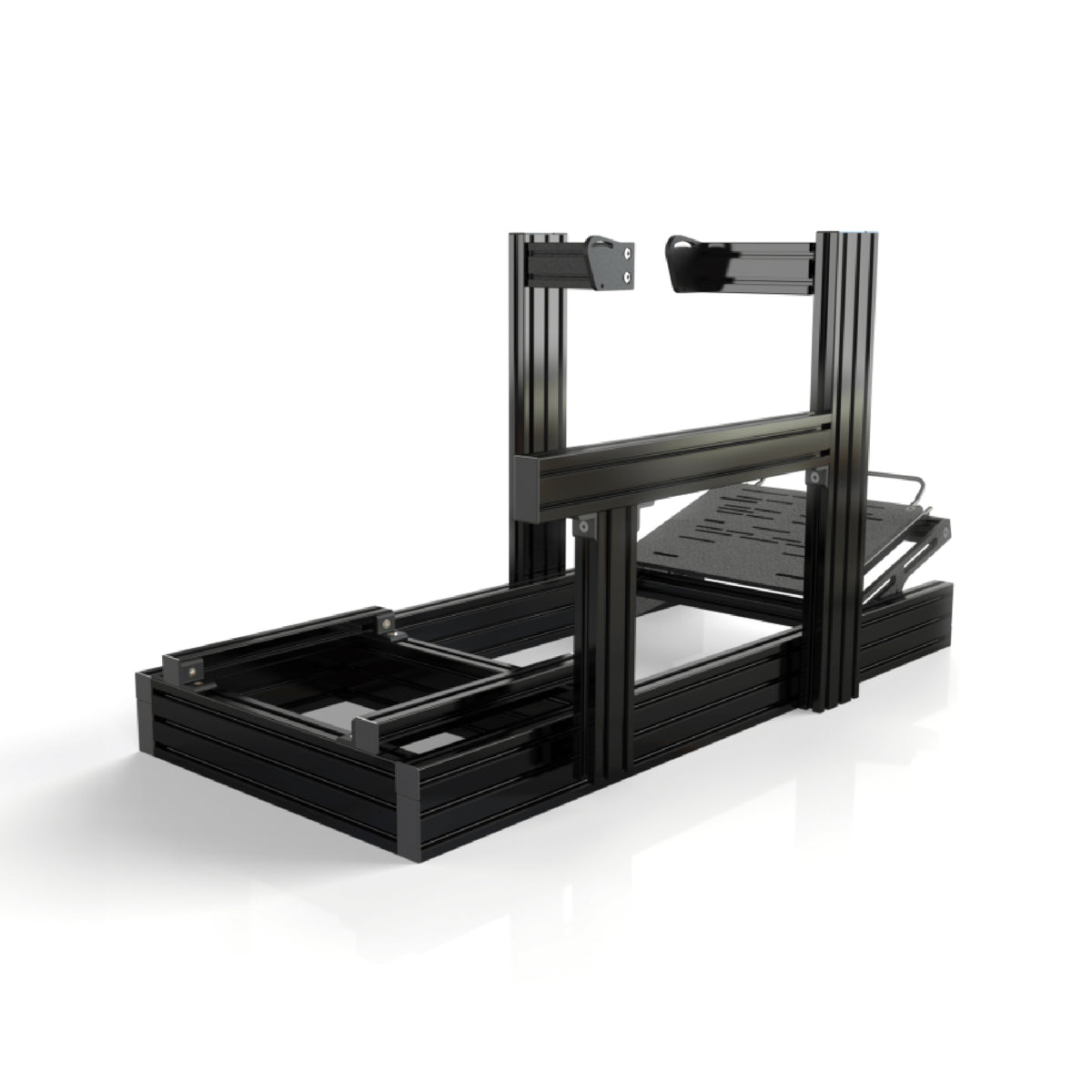 Wolf Racing Alpha 40-120 Sim Rig - Fanatec CSL DD side mount variant met een pedaalpedaal incl. slider