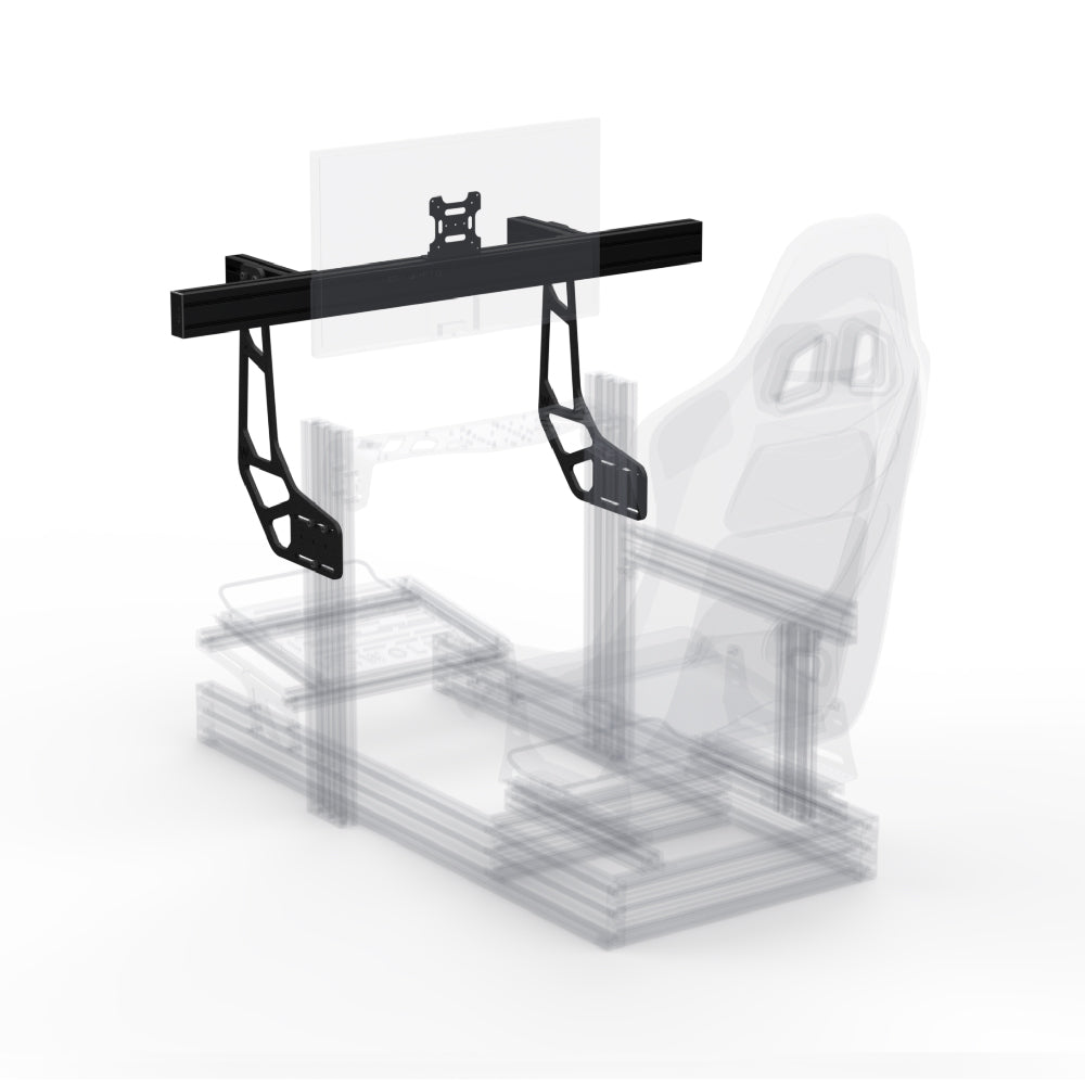 Wolf Racing Single Integrated Monitor Mount PRO - preview op Wolf Racing sim rig