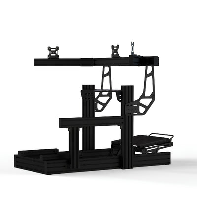 Wolf Racing Triple Integrated Monitor Mount PRO - preview op Wolf Racing sim rig